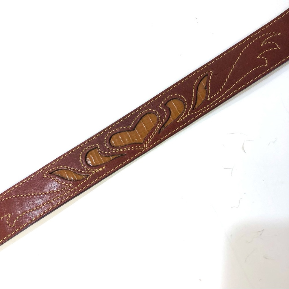 Leegin Full Leather Reverse Appliqué Belt Like New. Size M. Unisex Design. - Picture 14 of 14